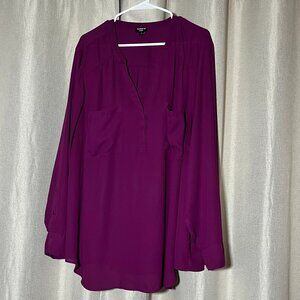 TORRID HARPER PULL OVER LONG SLEEVE PURPLE SIZE 4